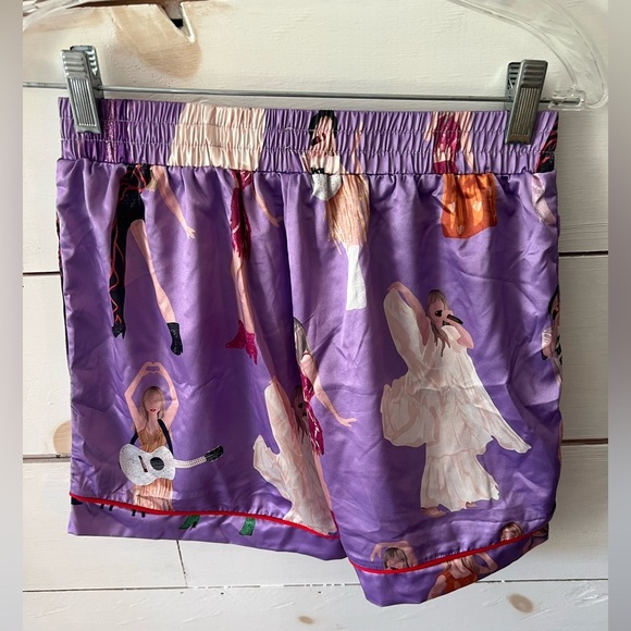 SheShow Taylor Swift Eras Purple Graphic Print sleep Shorts, size small, EUC - Picture 3 of 6